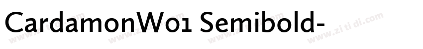 CardamonW01 Semibold字体转换